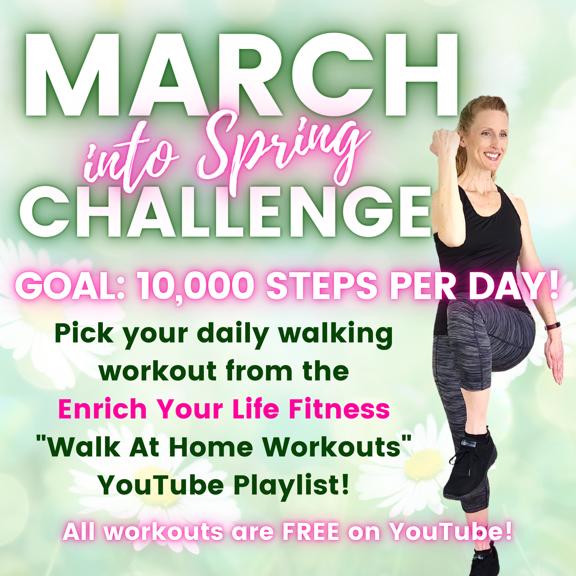 Thumble Spring Exercise MARCH 2023 Fitness Challenge: “MARCH INTO SPRING”
